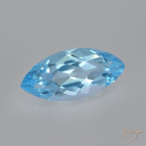 3.68ct Naturale Blu svizzero Topazio, Taglio marquise, VVS-VS