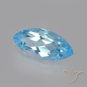Topazio Blu svizzero naturale da 3.68 ct, Taglio marquise, VVS-VS