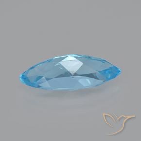 Topazio Blu svizzero naturale da 3.68 ct, Taglio marquise, VVS-VS