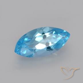 Topazio Blu svizzero naturale da 3.70 ct, Taglio marquise, VVS