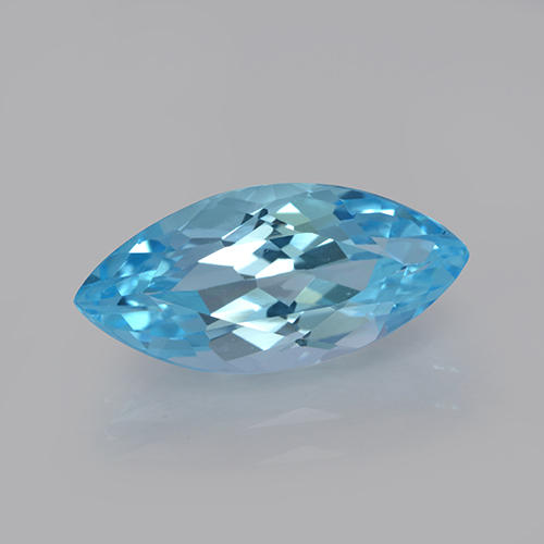 Topazio Blu svizzero naturale da 3.79 ct, Taglio marquise, VVS