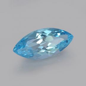 Topazio Blu svizzero naturale da 3.79 ct, Taglio marquise, VVS