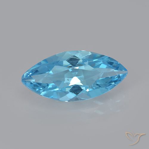 3.34ct Naturale Blu svizzero Topazio, Taglio marquise, VVS