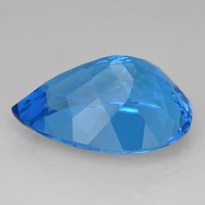 Topazio Blu svizzero naturale da 25.96 ct, Forma a pera, VVS