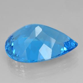 Topazio naturale blu da 22,54 ct, taglio a pera, VVS