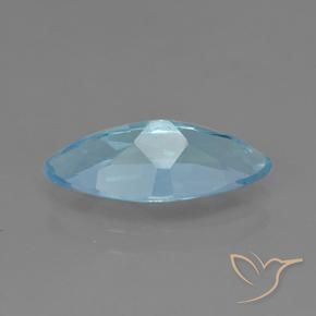 Topazio Celeste naturale da 3.46 ct, Taglio marquise, VVS-VS