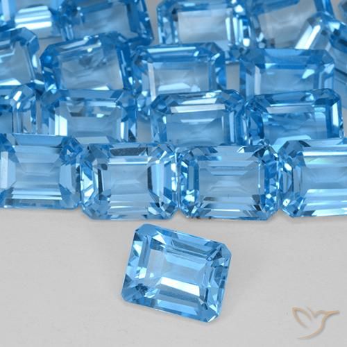 Topazio Blu svizzero naturale da 3.01 ct, Ottagonale / Taglio smeraldo, VVS-VS