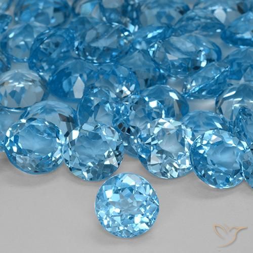 Topazio Blu svizzero naturale da 2.23 ct, Rotondo, VVS-VS