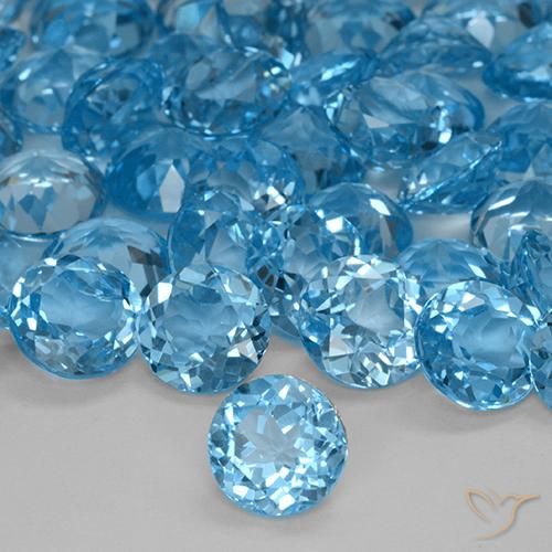 Topazio Blu svizzero naturale da 2.23 ct, Rotondo, VVS-VS