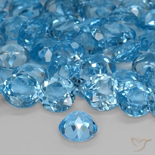 Topazio Blu svizzero naturale da 2.23 ct, Rotondo, VVS-VS