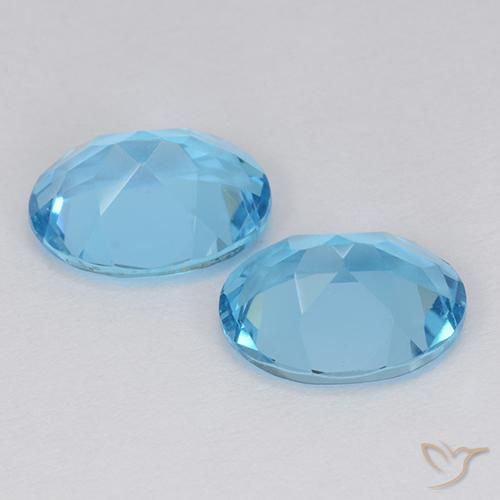 Gemme di Topazio Blu svizzero naturale da 4.26 ct, Ovale, VVS-VS