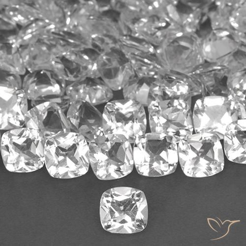 0.47ct Naturale Bianco Topazio, Cuscino, VVS-VS