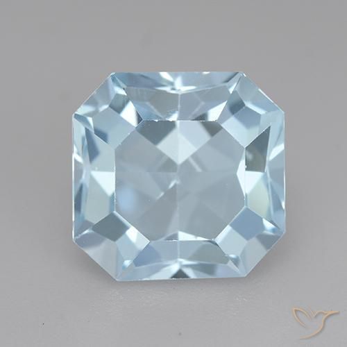 5.73ct Naturale Celeste Topazio, Taglio smeraldo, VVS-VS