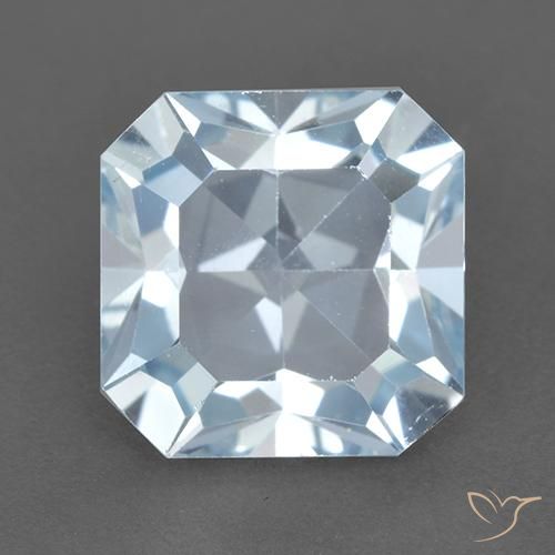 5.79ct Naturale Celeste Topazio, Taglio smeraldo, VVS-VS