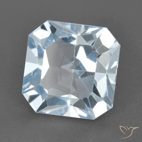 Topazio Celeste naturale da 5.79 ct, Ottagonale / Taglio smeraldo, VVS-VS