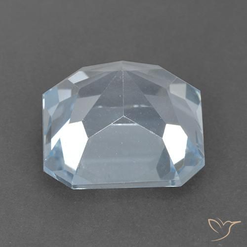 Topazio Celeste naturale da 5.79 ct, Ottagonale / Taglio smeraldo, VVS-VS
