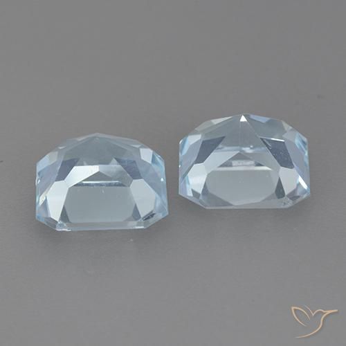 Gemme di Topazio Celeste naturale da 5.97 ct, Ottagonale / Taglio smeraldo, VVS