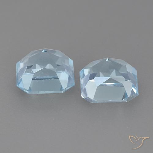 Gemme di Topazio Blu svizzero naturale da 6.60 ct, Ottagonale / Taglio smeraldo, VVS