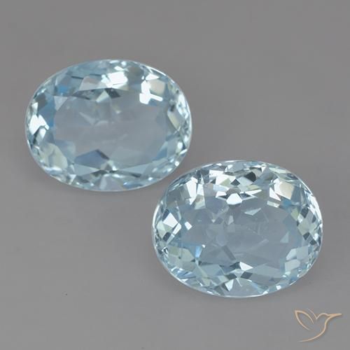 7.34ctw Naturale Celeste Topazio, Ovale, VVS-VS