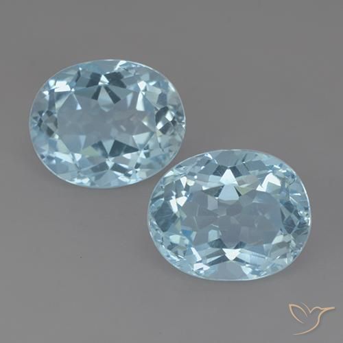6.67ctw Naturale Celeste Topazio, Ovale, VVS