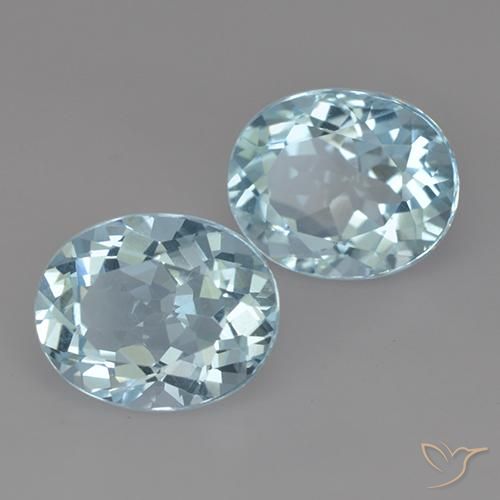 Gemme di Topazio Celeste naturale da 6.99 ct, Ovale, VVS