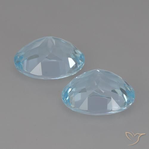 Gemme di Topazio Celeste naturale da 6.99 ct, Ovale, VVS