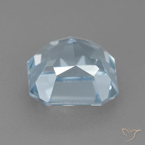Topazio Celeste naturale da 3.27 ct, Ottagonale / Taglio smeraldo, VVS-VS