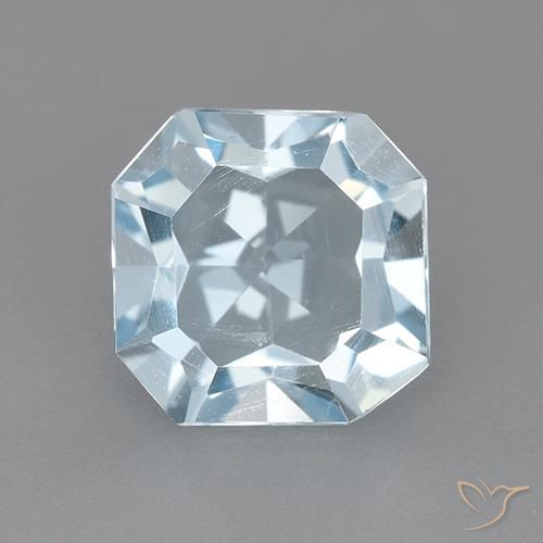 2.38ct Naturale Celeste Topazio, Taglio smeraldo, VVS-VS