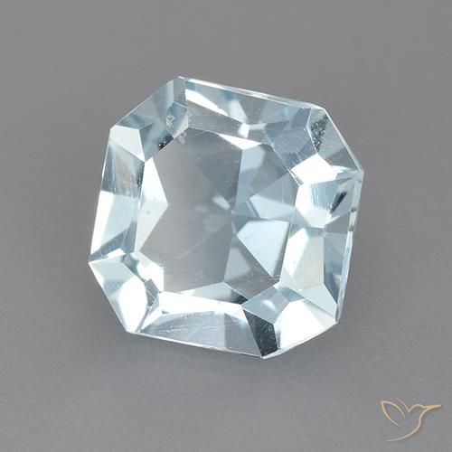 Topazio Celeste naturale da 2.38 ct, Ottagonale / Taglio smeraldo, VVS-VS