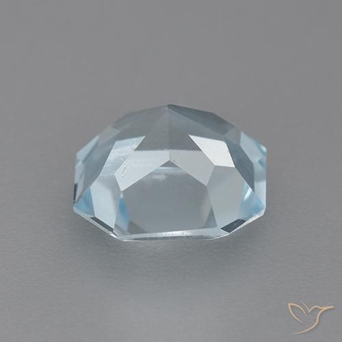 Topazio Celeste naturale da 2.38 ct, Ottagonale / Taglio smeraldo, VVS-VS
