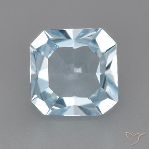2.67ct Naturale Celeste Topazio, Taglio smeraldo, VVS