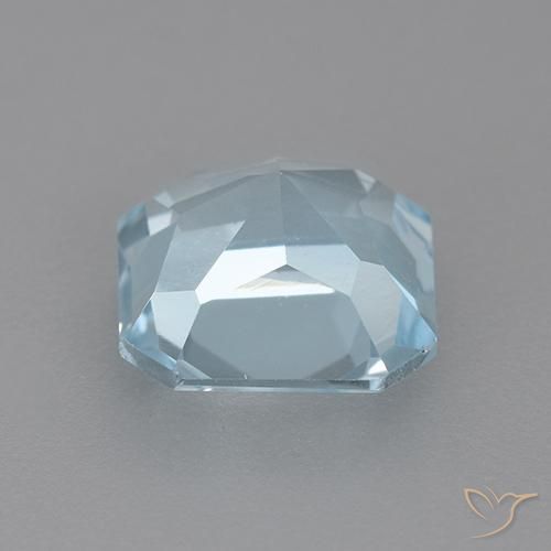 Topazio Celeste naturale da 2.67 ct, Ottagonale / Taglio smeraldo, VVS