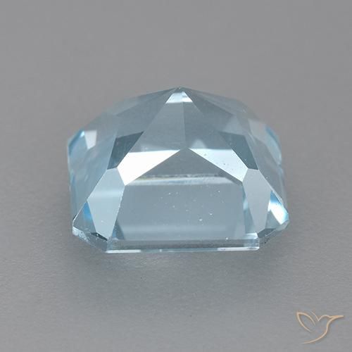 Topazio Celeste naturale da 3.29 ct, Ottagonale / Taglio smeraldo, VVS-VS