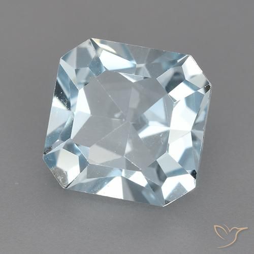 Topazio Celeste naturale da 2.78 ct, Ottagonale / Taglio smeraldo, VVS-VS