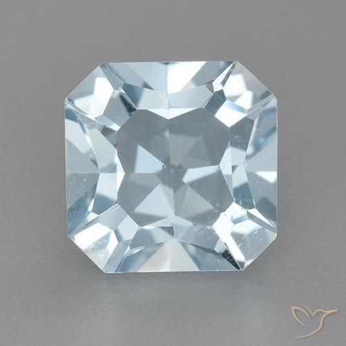 Topazio Celeste naturale da 2.93 ct, Ottagonale / Taglio smeraldo, VVS-VS