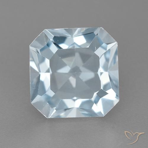 3.13ct Naturale Celeste Topazio, Taglio smeraldo, VVS-VS