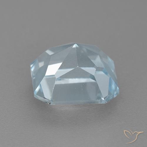 Topazio Celeste naturale da 3.13 ct, Ottagonale / Taglio smeraldo, VVS-VS