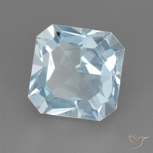 Topazio Celeste naturale da 3.25 ct, Ottagonale / Taglio smeraldo, VVS