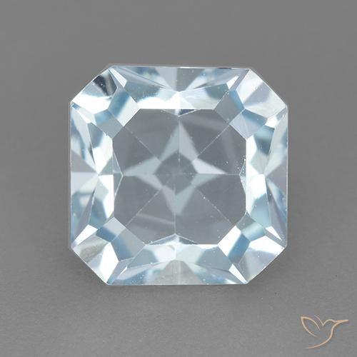 2.89ct Naturale Celeste Topazio, Taglio smeraldo, VVS