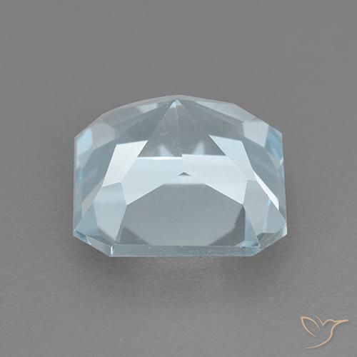Topazio Celeste naturale da 3.24 ct, Ottagonale / Taglio smeraldo, VVS-VS