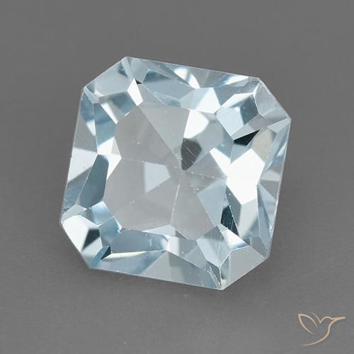 Topazio Celeste naturale da 2.91 ct, Ottagonale / Taglio smeraldo, VVS-VS