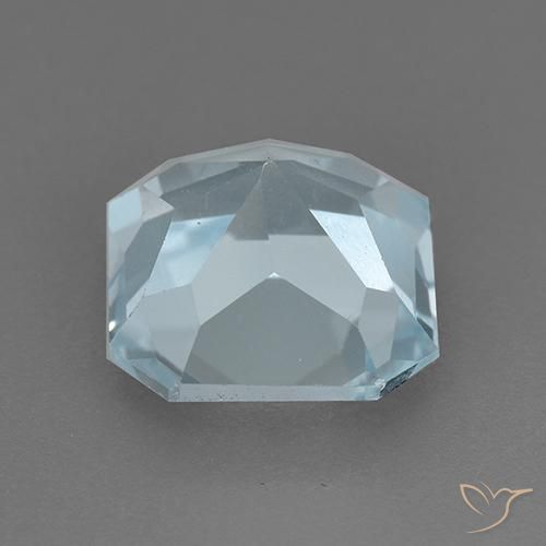 Topazio Celeste naturale da 2.91 ct, Ottagonale / Taglio smeraldo, VVS-VS
