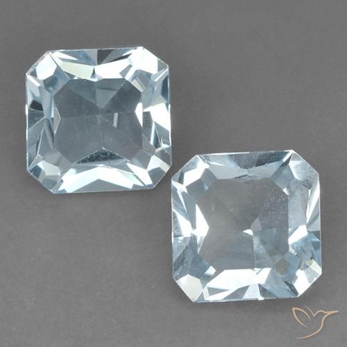5.52ctw Naturale Celeste Topazio, Taglio smeraldo, VVS-VS