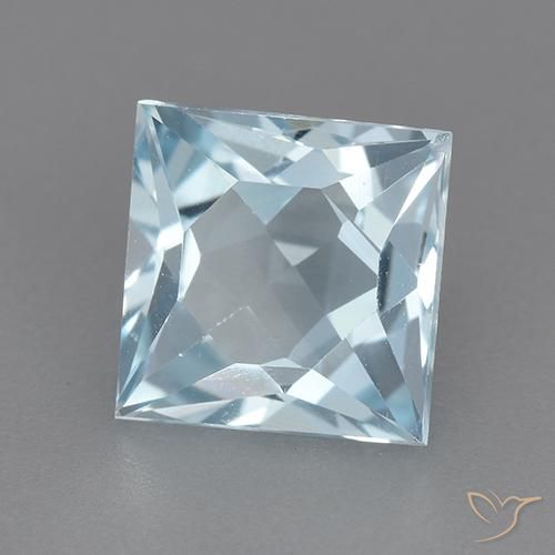 Topazio Celeste naturale da 2.81 ct, Quadrato, VVS-VS