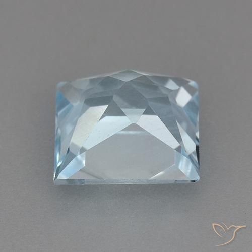 Topazio Celeste naturale da 2.81 ct, Quadrato, VVS-VS