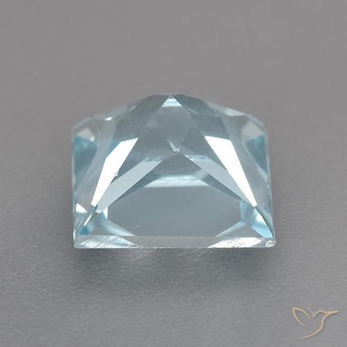 Topazio Celeste naturale da 3.18 ct, Quadrato, VVS-VS