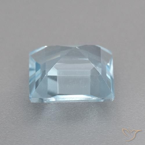 Topazio Celeste naturale da 2.55 ct, Quadrato, VVS