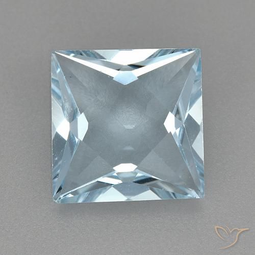 2.79ct Naturale Celeste Topazio, Quadrato, VVS