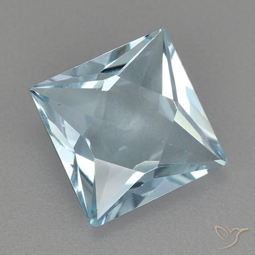 Topazio Celeste naturale da 2.79 ct, Quadrato, VVS