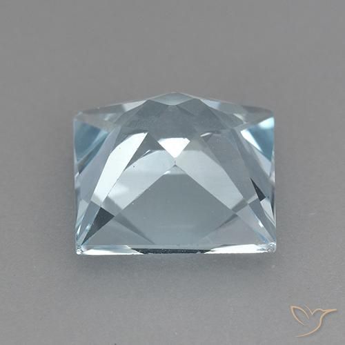 Topazio Celeste naturale da 3.23 ct, Quadrato, VVS